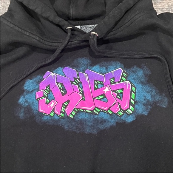 Vintage Black Hoodie with Purple Accents - Picture 2 of 6